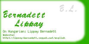 bernadett lippay business card